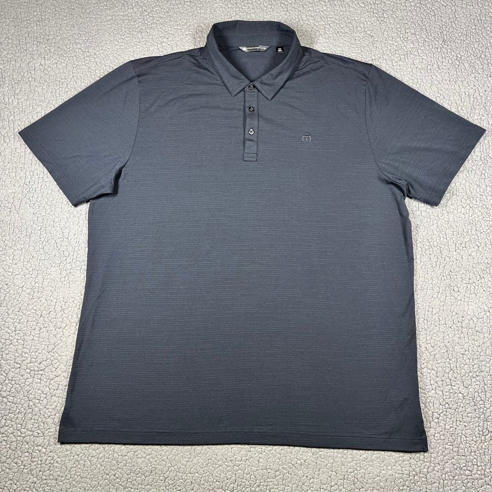 Travis Mathew Polo Mens 3XL Short Sleeve Heathered Charcoal Grey Golf Casual